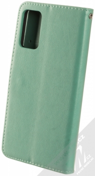 1Mcz Marten Strap Book flipové pouzdro pro Xiaomi Redmi Note 10 5G, Poco M3 Pro mátově zelená (mint green) zezadu