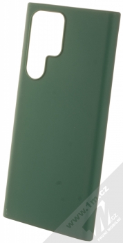 1Mcz Matt TPU ochranný silikonový kryt pro Samsung Galaxy S22 Ultra 5G tmavě zelená (forest green)