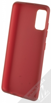 1Mcz Matt TPU ochranný silikonový kryt pro Samsung Galaxy A41 tmavě červená (dark red) zepředu