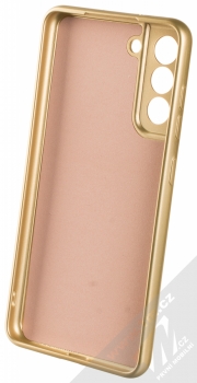 1Mcz Metallic TPU ochranný kryt pro Samsung Galaxy S21 FE zlatá (gold) zepředu