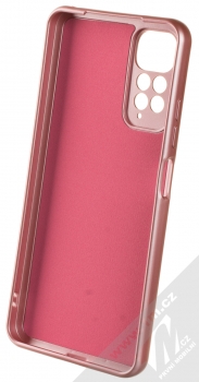 1Mcz Metallic TPU ochranný kryt pro Xiaomi Redmi Note 11 (Global version), Redmi Note 11S (Global version) růžová (pink) zepředu