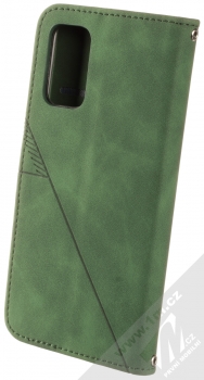 1Mcz Porto Book flipové pouzdro pro Samsung Galaxy A13 4G tmavě zelená (dark green) zezadu