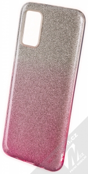 1Mcz Shining Duo TPU třpytivý ochranný kryt pro Samsung Galaxy A03s stříbrná růžová (silver pink)