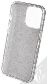 1Mcz Shining TPU třpytivý ochranný kryt pro Apple iPhone 13 Pro stříbrná (silver) zepředu