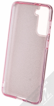 1Mcz Shining TPU třpytivý ochranný kryt pro Samsung Galaxy S21 Plus růžová (pink) zepředu