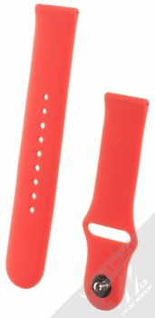 1Mcz Silikonový sportovní řemínek s univerzální osičkou 22mm červená (red)