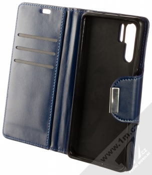 1Mcz Smooth Hoof Book flipové pouzdro pro Huawei P30 Pro námořnická modrá (navy blue) otevřené