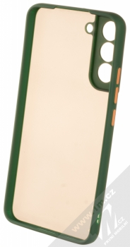 1Mcz Solid Bumper ochranný kryt pro Samsung Galaxy S22 Plus 5G tmavě zelená (dark green) zepředu