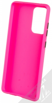 1Mcz Solid TPU ochranný kryt pro Samsung Galaxy A72, Galaxy A72 5G sytě růžová (hot pink) zepředu