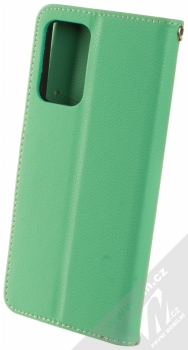 1Mcz Stranding Book flipové pouzdro pro Samsung Galaxy A72, Galaxy A72 5G mátově zelená (mint green) zezadu