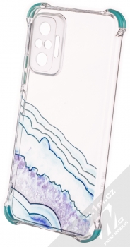 1Mcz Trendy Vodomalba Anti-Shock Skinny TPU ochranný kryt pro Xiaomi Redmi Note 10 Pro, Redmi Note 10 Pro Max průhledná modrá (transparent blue)