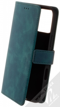 1Mcz Velvet Book flipové pouzdro pro Apple iPhone 16 Pro Max tmavě zelená (dark green)