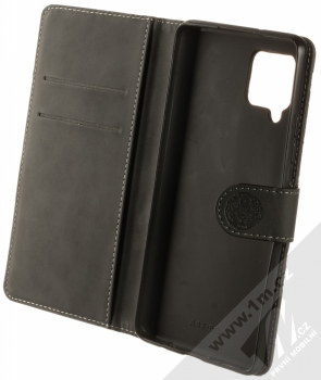 1Mcz Velvety Burrow Tygr 1 Book flipové pouzdro pro Samsung Galaxy A42 5G černá (black) otevřené