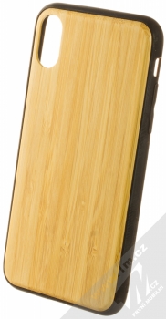 1Mcz WoodPlate TPU ochranný kryt pro Apple iPhone X, iPhone XS smrkově béžová (spruce beige)