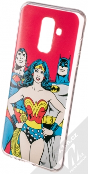 DC Comics Justice League 003 TPU ochranný silikonový kryt s motivem pro Samsung Galaxy A6 Plus (2018) červená (red)