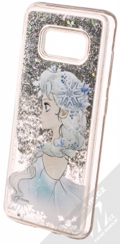 Disney Sand Elsa 010 ochranný kryt s přesýpacím efektem třpytek s motivem pro Samsung Galaxy S8 průhledná stříbrná (transparent silver) animace 1