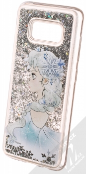 Disney Sand Elsa 010 ochranný kryt s přesýpacím efektem třpytek s motivem pro Samsung Galaxy S8 průhledná stříbrná (transparent silver) animace 3