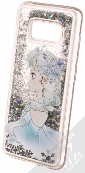 Disney Sand Elsa 010 ochranný kryt s přesýpacím efektem třpytek s motivem pro Samsung Galaxy S8 průhledná stříbrná (transparent silver) animace 4