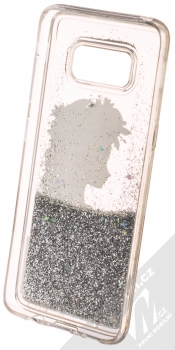 Disney Sand Elsa 010 ochranný kryt s přesýpacím efektem třpytek s motivem pro Samsung Galaxy S8 průhledná stříbrná (transparent silver) zepředu