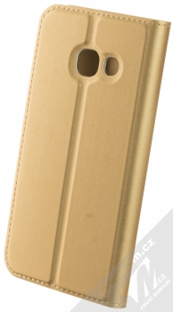 Dux Ducis Skin Pro flipové pouzdro pro Samsung Galaxy A3 (2017) zlatá (gold) zezadu