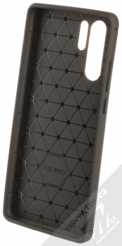 Forcell Carbon ochranný kryt pro Huawei P30 Pro černá (black) zepředu