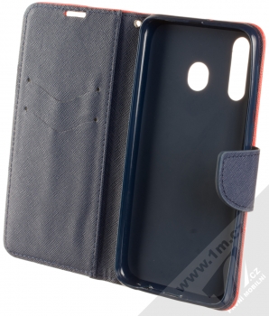 Forcell Fancy Book flipové pouzdro pro Samsung Galaxy M30 červená modrá (red blue) otevřené