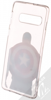Marvel Kapitán Amerika 002 TPU ochranný silikonový kryt s motivem pro Samsung Galaxy S10 průhledná (transparent) zepředu