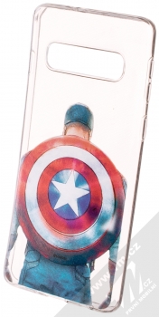 Marvel Kapitán Amerika 002 TPU ochranný silikonový kryt s motivem pro Samsung Galaxy S10 průhledná (transparent)