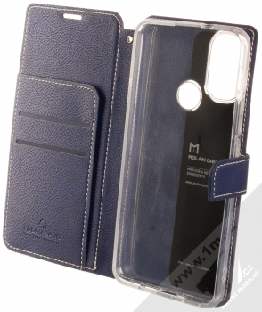 Molan Cano Issue Diary flipové pouzdro pro Motorola Moto E20, Moto E30, Moto E40 tmavě modrá (navy blue) otevřené