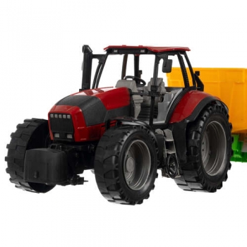 1Mcz SQ1588A Traktor se sklápěcím valníkem červená černá žlutá (red black yellow)