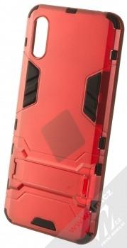 1Mcz Armor Prop odolný ochranný kryt se stojánkem pro Xiaomi Redmi 9A, Redmi 9AT červená (red)