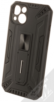 1Mcz Armor Stand odolný ochranný kryt se stojánkem pro Apple iPhone 13 černá (black)