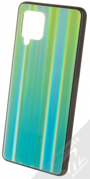 1Mcz Aurora Glass Cover ochranný kryt pro Samsung Galaxy A42 5G měnivě zelená mátově zelená (iridescent