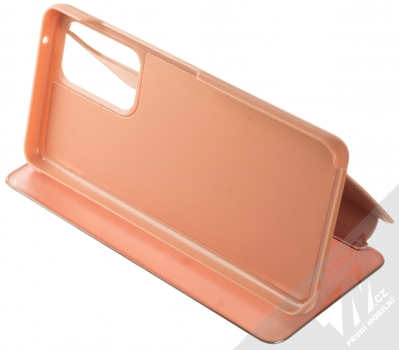 1Mcz Clear View flipové pouzdro pro Samsung Galaxy A53 5G růžová (pink) stojánek