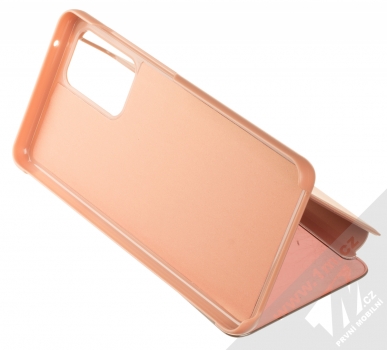 1Mcz Clear View flipové pouzdro pro Samsung Galaxy A52, Galaxy A52 5G růžová (pink) stojánek