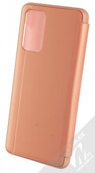 1Mcz Clear View flipové pouzdro pro Samsung Galaxy A52, Galaxy A52 5G růžová (pink) zezadu