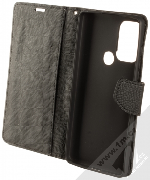 1Mcz Fancy Book flipové pouzdro pro Motorola Moto G60s černá (black) otevřené