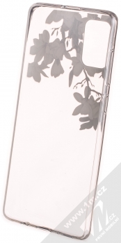 1Mcz Floral TPU Jasmín ochranný kryt pro Samsung Galaxy A71 průhledná (transparent) zepředu