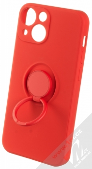 1Mcz Grip Ring Skinny ochranný kryt s držákem na prst pro Apple iPhone 13 mini červená (red) držák