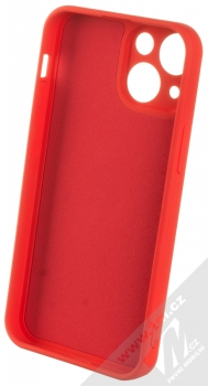 1Mcz Grip Ring Skinny ochranný kryt s držákem na prst pro Apple iPhone 13 mini červená (red) zepředu