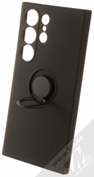 1Mcz Grip Ring Skinny ochranný kryt s držákem na prst pro Samsung Galaxy S24 Ultra černá (black) držák