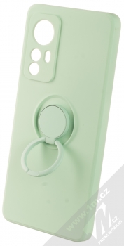 1Mcz Grip Ring Skinny ochranný kryt s držákem na prst pro Xiaomi 12, Xiaomi 12X mátově zelená (mint green) držák