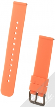 1Mcz Jednotka Silikonový sportovní řemínek s univerzální osičkou 20mm oranžová (orange)