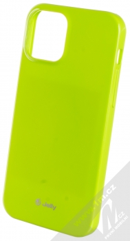 1Mcz Jelly TPU ochranný kryt pro Apple iPhone 12, iPhone 12 Pro limetkově zelená (lime green)