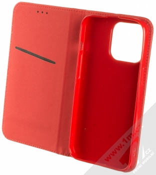 1Mcz Magnet Book Color flipové pouzdro pro Apple iPhone 13 Pro červená (red) otevřené