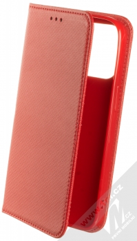 1Mcz Magnet Book Color flipové pouzdro pro Apple iPhone 13 Pro červená (red)