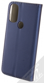 1Mcz Magnet Book flipové pouzdro pro Motorola Moto G71 5G tmavě modrá (dark blue) zezadu