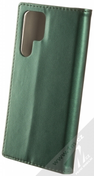 1Mcz Magnetic Book flipové pouzdro pro Samsung Galaxy S22 Ultra tmavě zelená (dark green) zezadu