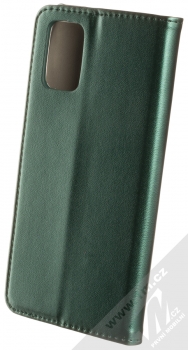 1Mcz Magnetic Book flipové pouzdro pro Samsung Galaxy A02s tmavě zelená (dark green) zezadu