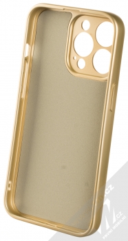 1Mcz Metallic TPU ochranný kryt pro Apple iPhone 13 Pro zlatá (gold) zepředu